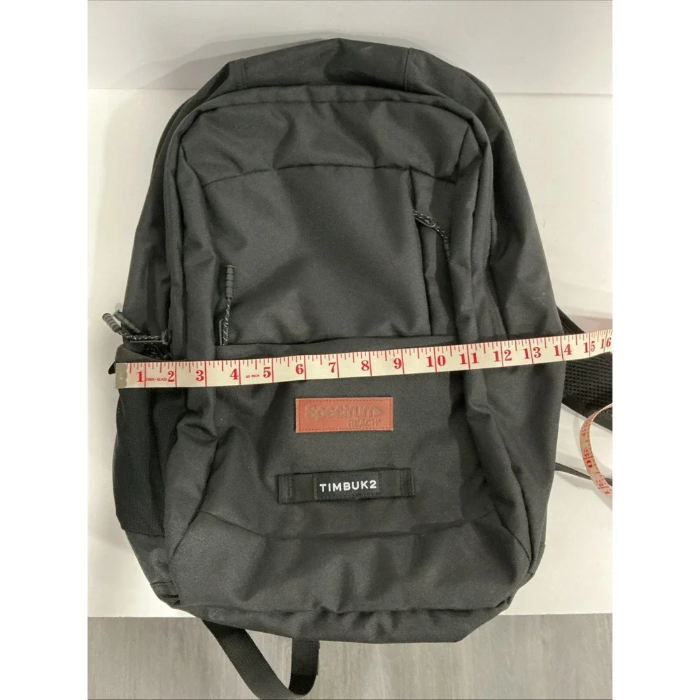 Timbuk2 Parkside Eco Laptop Backpack,  Black Travel, Spectrum Logo, 384-3